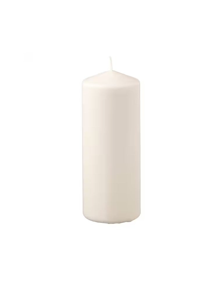 FENOMEN Unscented pillar candle, natural, 19 cm