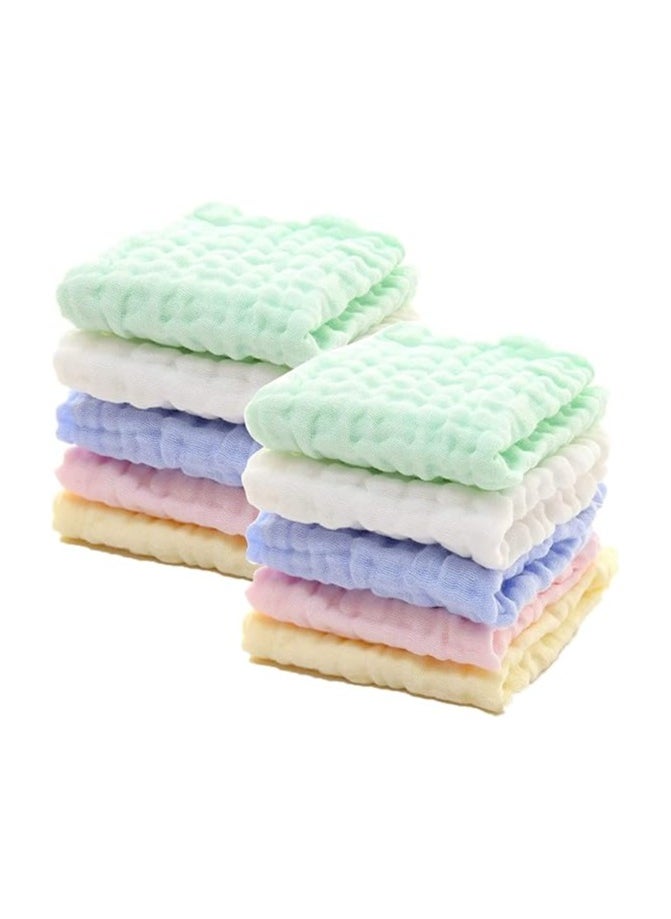 10pcs Muslin Baby Washcloths and Towels, Natural Organic Cotton Baby Washcloths, Soft Newborn Baby Towel and Muslin Washcloth for Sensitive Skin