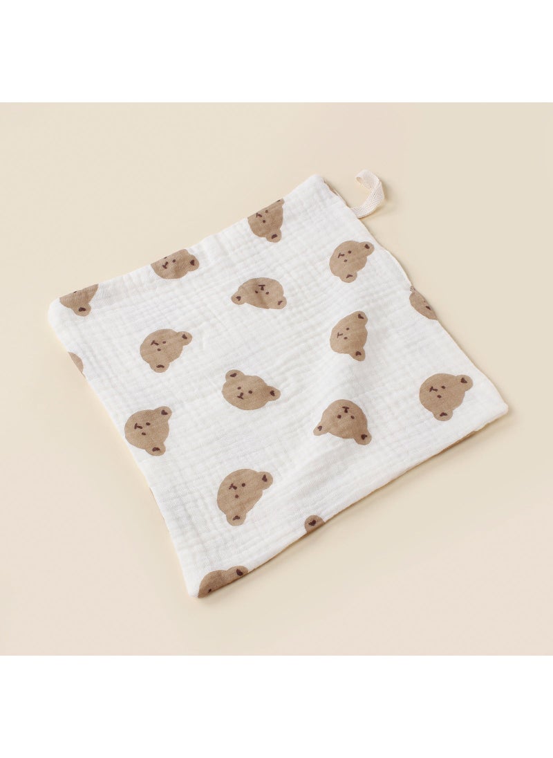 Baby Cotton Soft Towel with Muslin Dual Layer Bear Head