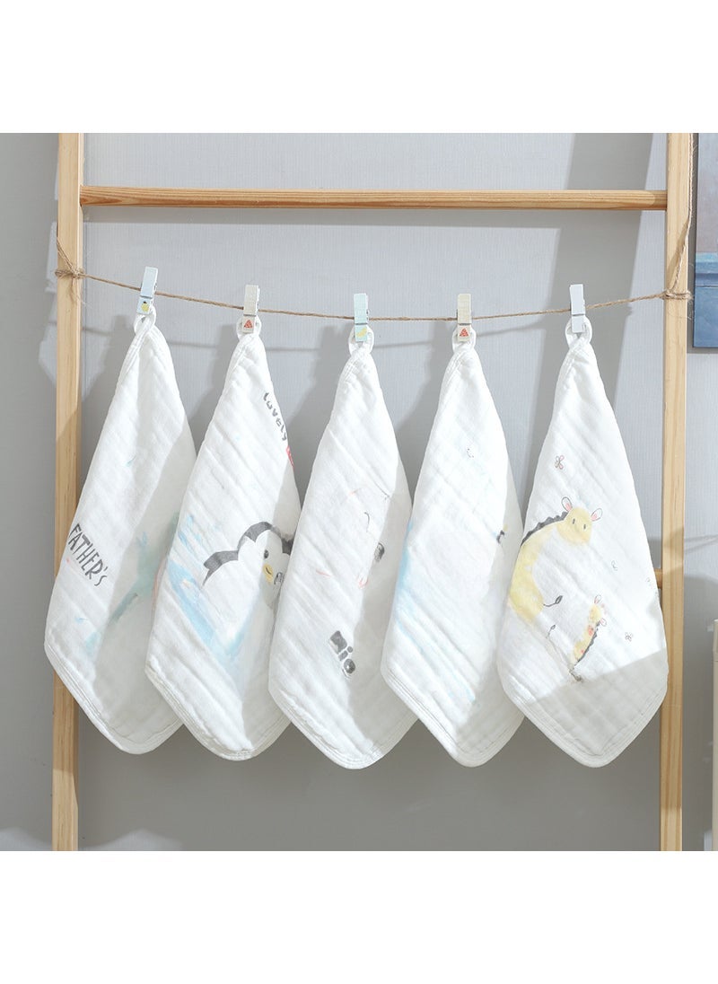 6-Layer High-Density Pure Cotton Baby Face Towel Parent-Child Paradise