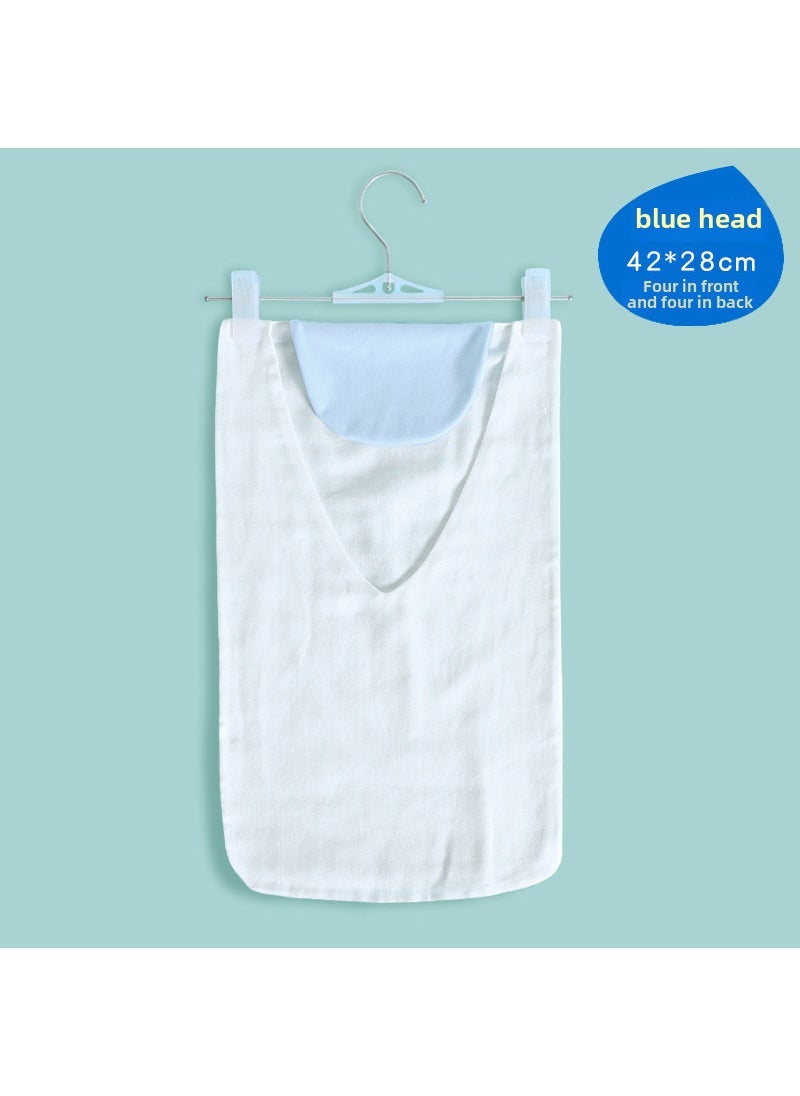 1 x 5 pcs Cotton Sweat Pad for Adults - Oversized Sports  Maternity Four blue heads 42*28