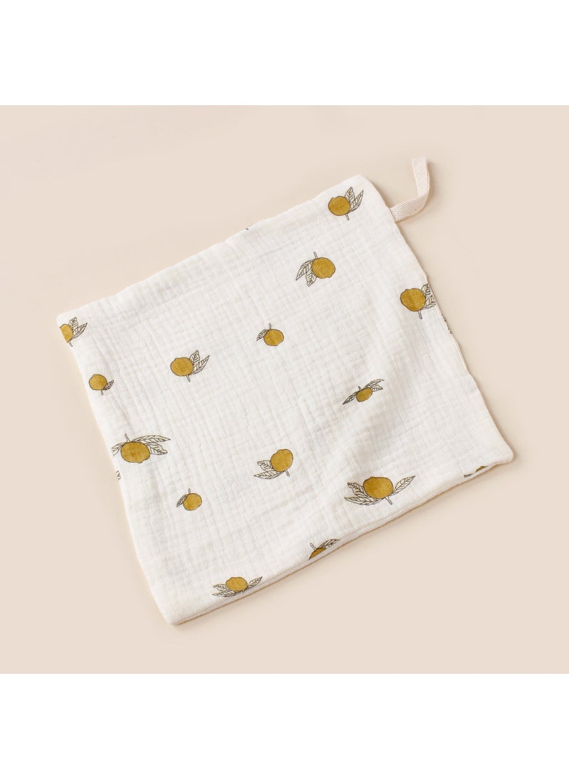 Baby Cotton Soft Towel with Muslin Dual Layer Lemon