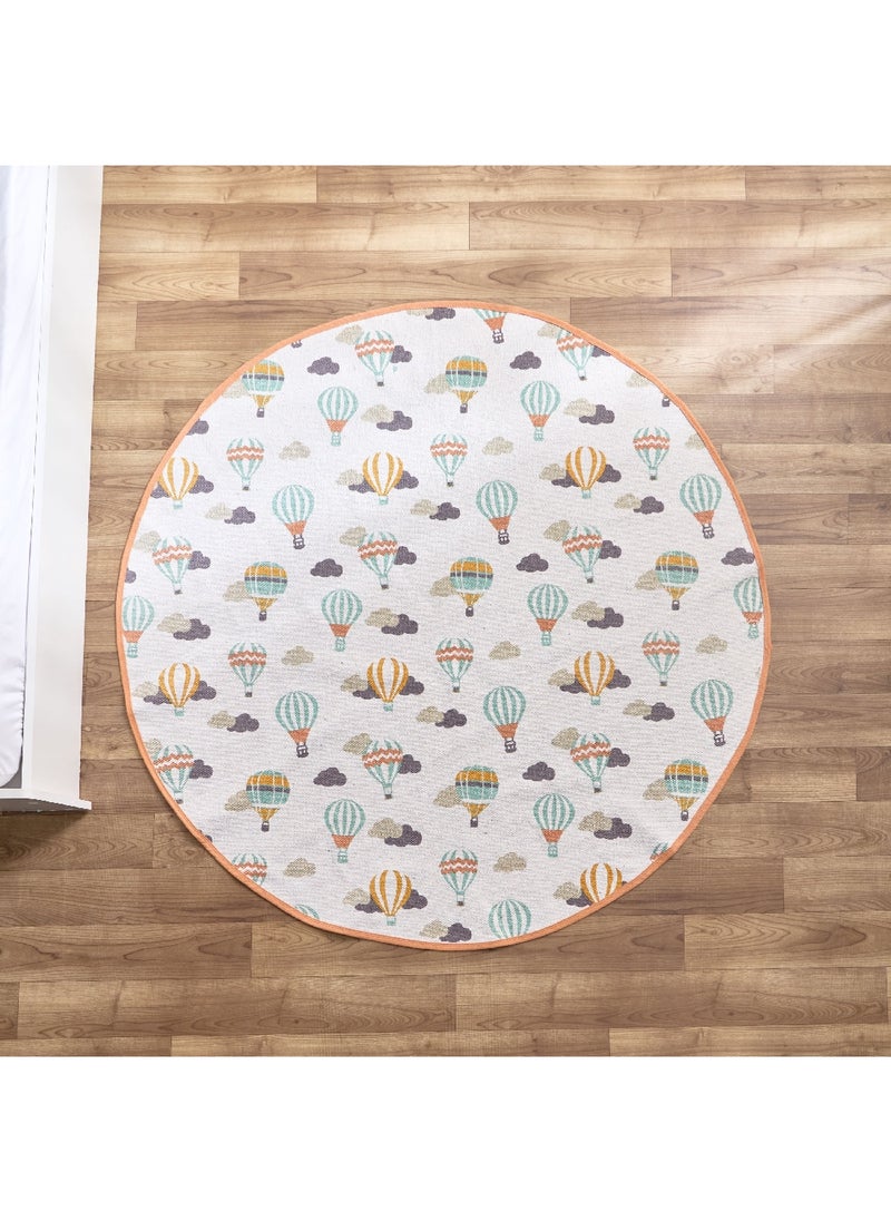 Playland Balloon Cotton Printed Round Rug 120 x 120 cm