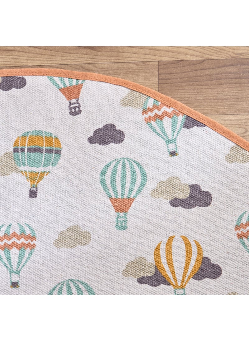 Playland Balloon Cotton Printed Round Rug 120 x 120 cm