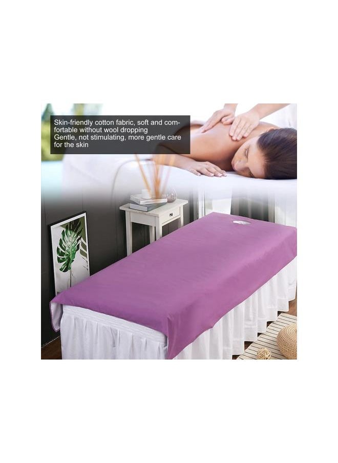 2Pcs Beauty Salon Bed Sheets - SPA Massage Table Bed Cover Waterproof Massage Table Cover Sheet Breathable Resistant Bed Pads with Face Breath Hole Soft SPA Table Bed Cover Sheet(01)