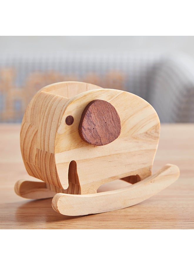 Elephant Wood Pen Stand 14 x 11 x 7.8 cm