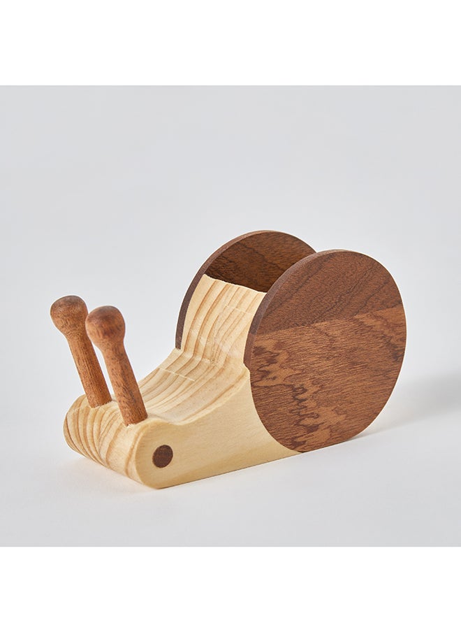 Snail Wooden Pen Stand 13 x 7.8 x 4.8 cm