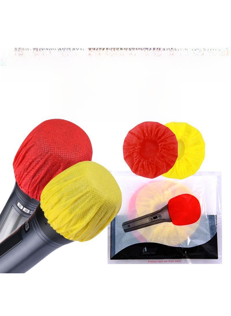 Disposable Non-Woven Microphone Covers Sponge type O [Red + Yellow 3mm thick]]