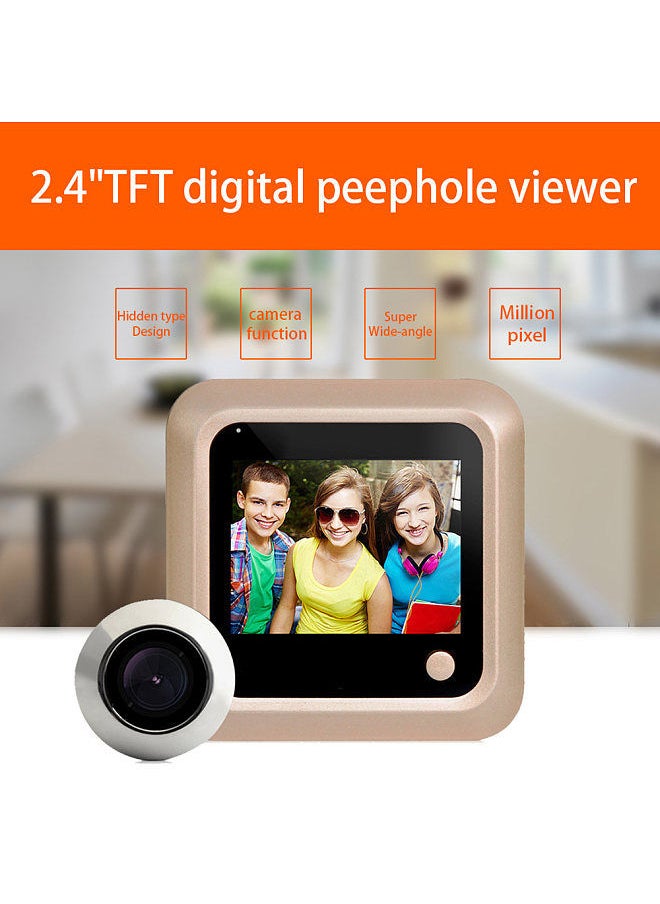 2.4 Inch Video Doorbell 145 Degree Peephole Viewer Video Eye Door Bell Smart Home Outdoor Camera Monitor Visual Doorbell