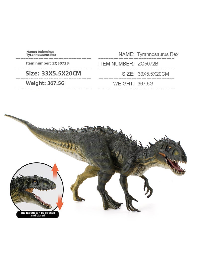 1 x 5 pcs Large Dinosaur T-Rex Boys Toy Model with Movable Jaw ZQ5072B Tyrannosaurus Rex 367.5G