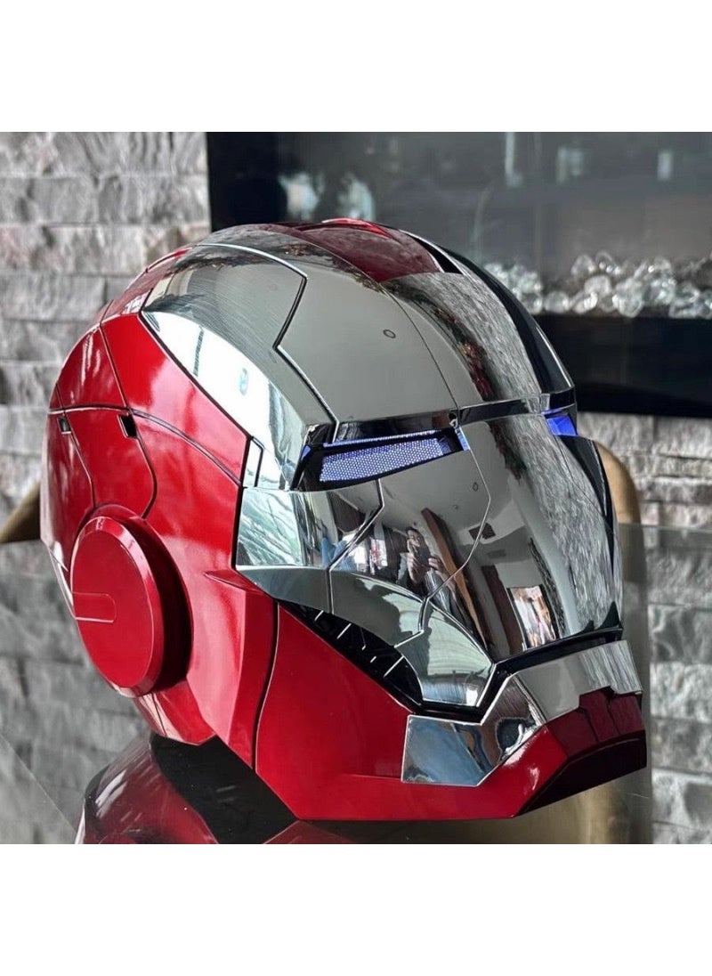 Iron Man Helmet Cosplay LED Mask 1:1 Silver iron man helmet mask children's model (inner diameter about 60)