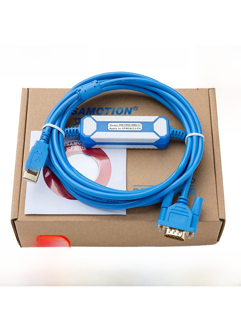 USB-XW2Z-200S-VH Omron PLC Programming Cable Blue gold plated