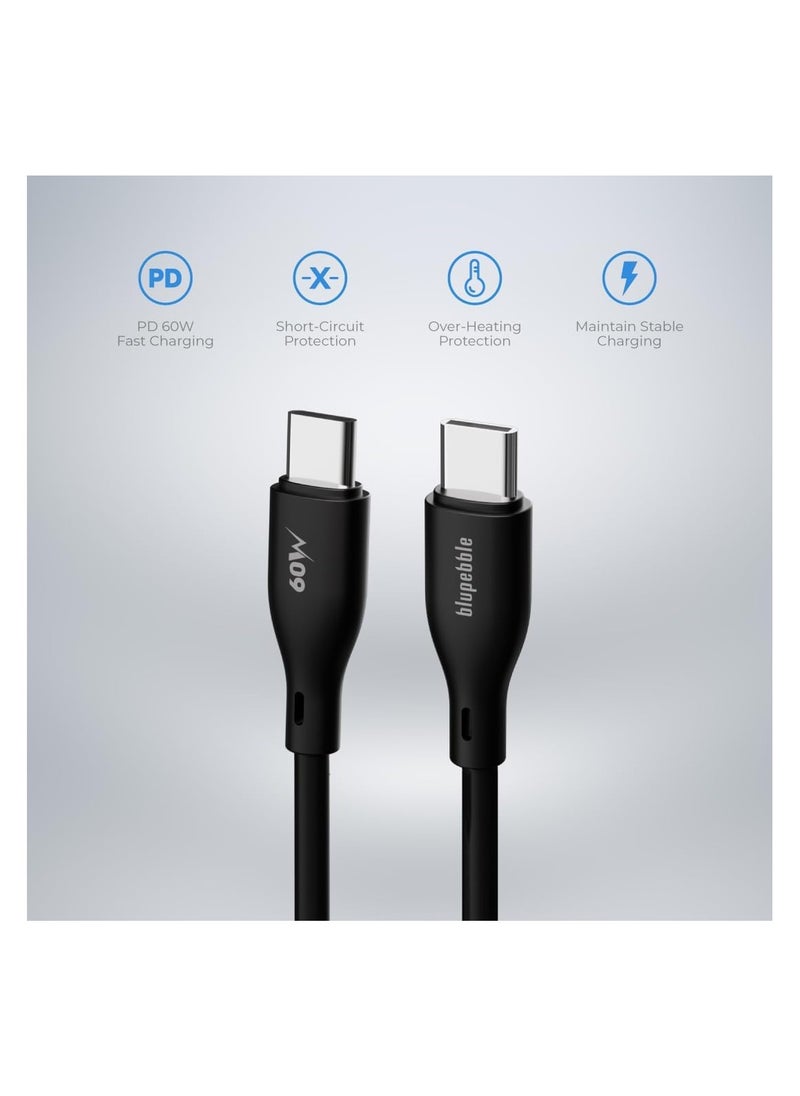 Blupebble PowerFlow PD60W USB-C to USB-C Cable-2 Meter