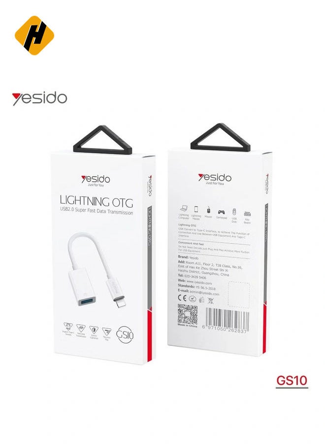 YESIDO GS10 IPHONE OTG CABLE ADAPTER