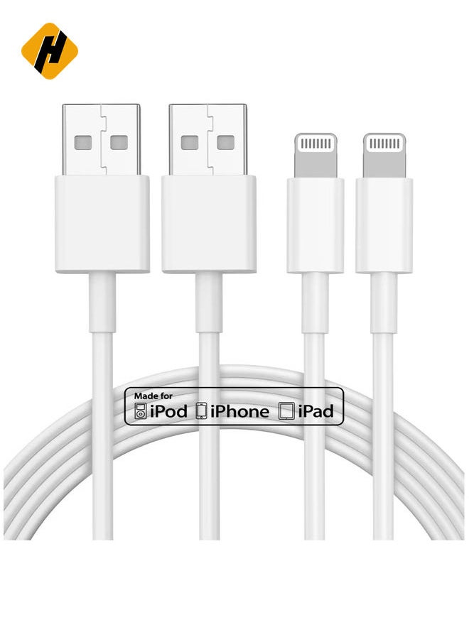 2pack 6ft iPhone Charger, [Apple MFi Certified] Long iPhone Charger Cord 10 ft, Apple Lightning to USB Cable, 10 Foot Fast Charging Cords for iPhone Charger 14/13/12/11/13 Pro/13 Max/X/XS/XR/XS