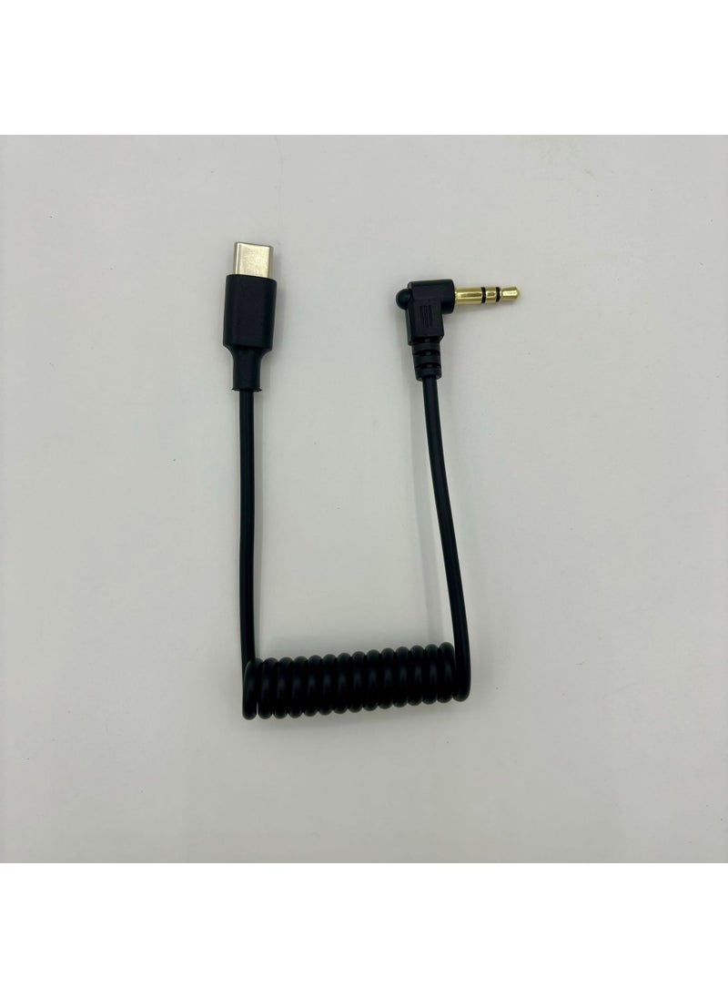 1 x 5 pcs Apple 15 Adapter Bee Mic RODE 3.5mm to Type-C Audio Cable BlaCk 50CmTYPE-C to 3.5 interfaCe