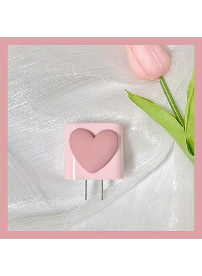 1 x 5 pcs iPhone 12 Charging Cable Protector 20W Fast Charge Pink love single shell head