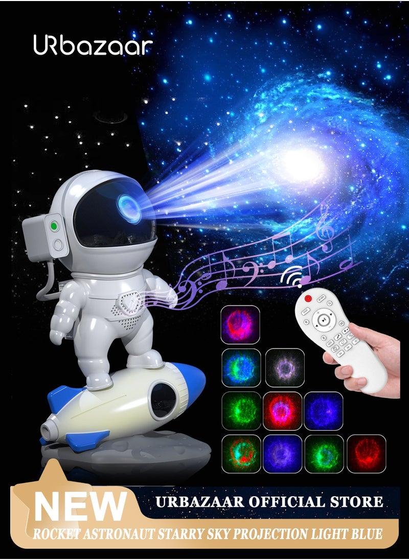 Astronaut Galaxy Projector for Bedroom, Star Projector Galaxy Light with App & Remote Control, White Noises, Bluetooth Speaker, Rocket Night Light for Kids, Ceiling, Gifts, Room Decor