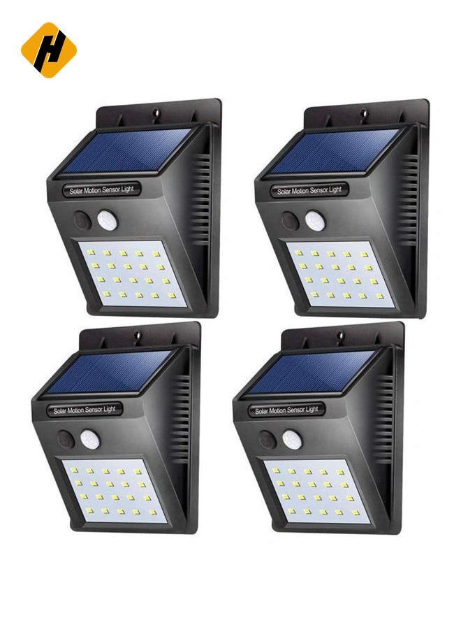 【4 pack】 35 LED Solar Lights Outdoor Waterproof Solar Motion Sensor Light Wireless Lights Outside Wall Lamp for Driveway Patio Garden Path