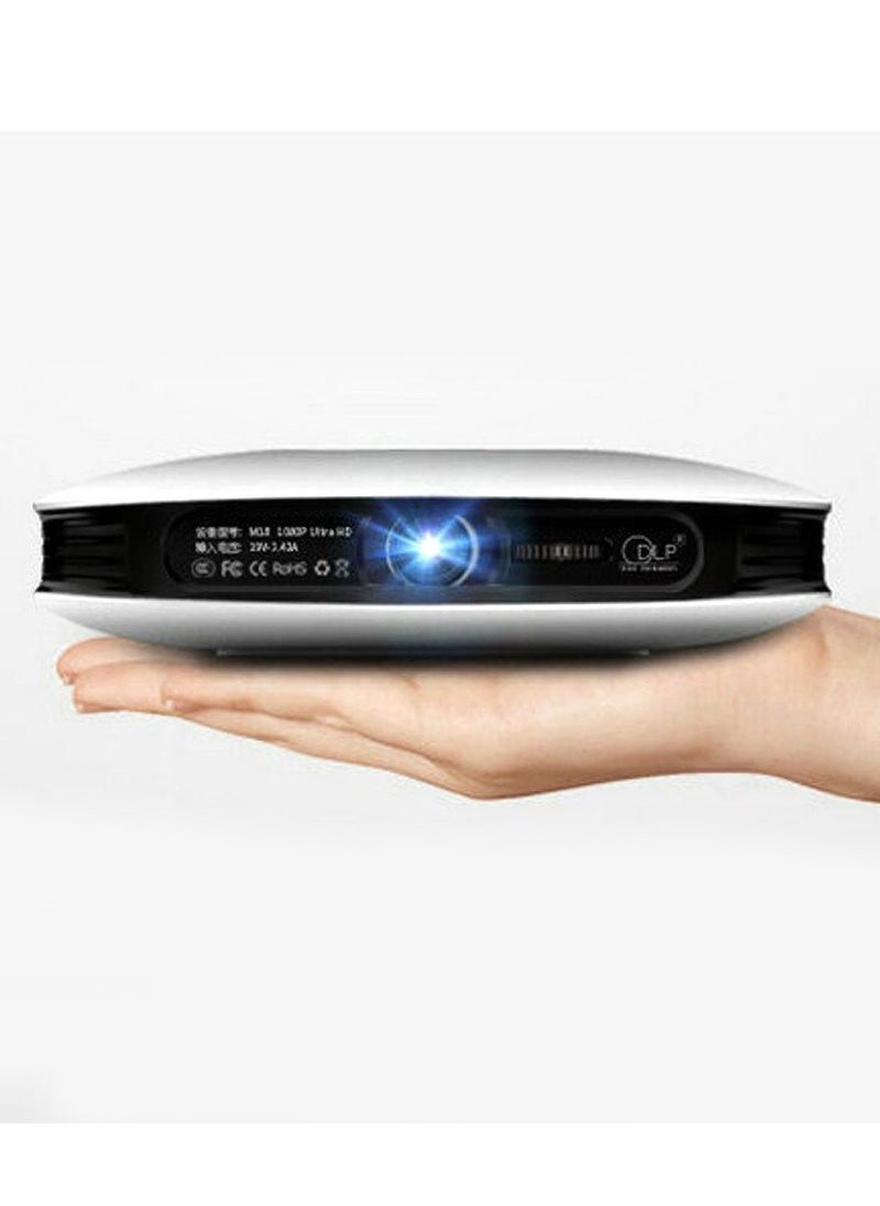 D08 4K Projector – 220 Lumens, Android OS, 12000mAh Battery, Dual USB, HDMI, Touch Panel, WiFi & Bluetooth