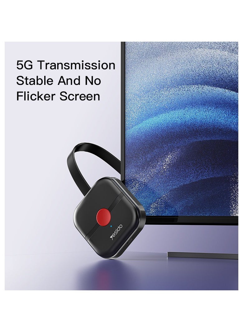 wireless screen mirroring device | 5G WiFi screen receiver | 4K HDMI projector adapter | Yesido TV10 transmitter | mobile to TV display converter | wireless HDMI dongle | 4K video streaming device
