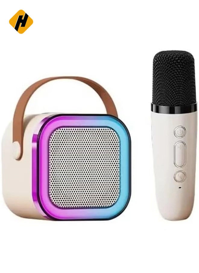 Kids Karaoke Machine with Portable Bluetooth Speaker and Wireless Microphone | Mini Karaoke Machine with many Pre-Loaded Songs, RGB LED Light, Music Player for 3-10 Year Old Boys and Girls