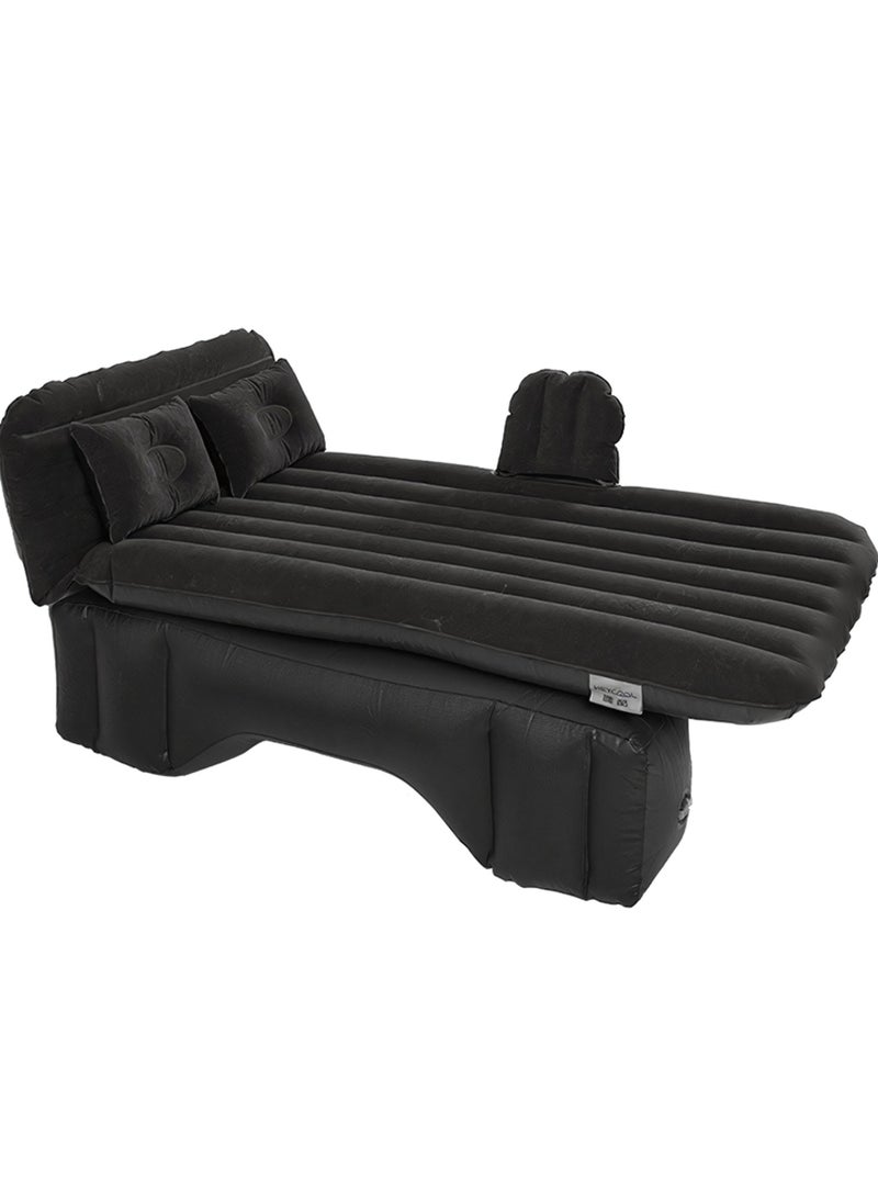 Inflatable Mattress with Pump Portable Outdoor Air Mattress Foldable Single Thickened Flocking Mattress for Outdoor and Home