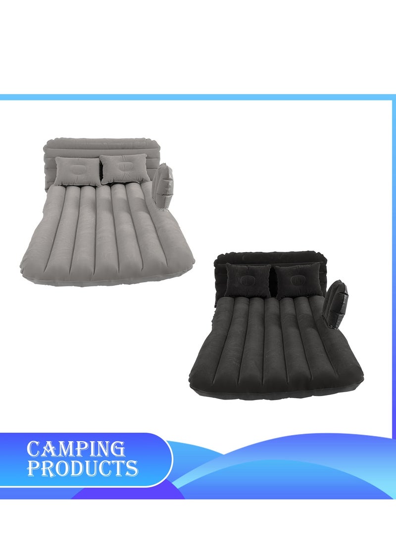 Inflatable Mattress with Pump Portable Outdoor Air Mattress Foldable Single Thickened Flocking Mattress for Outdoor and Home