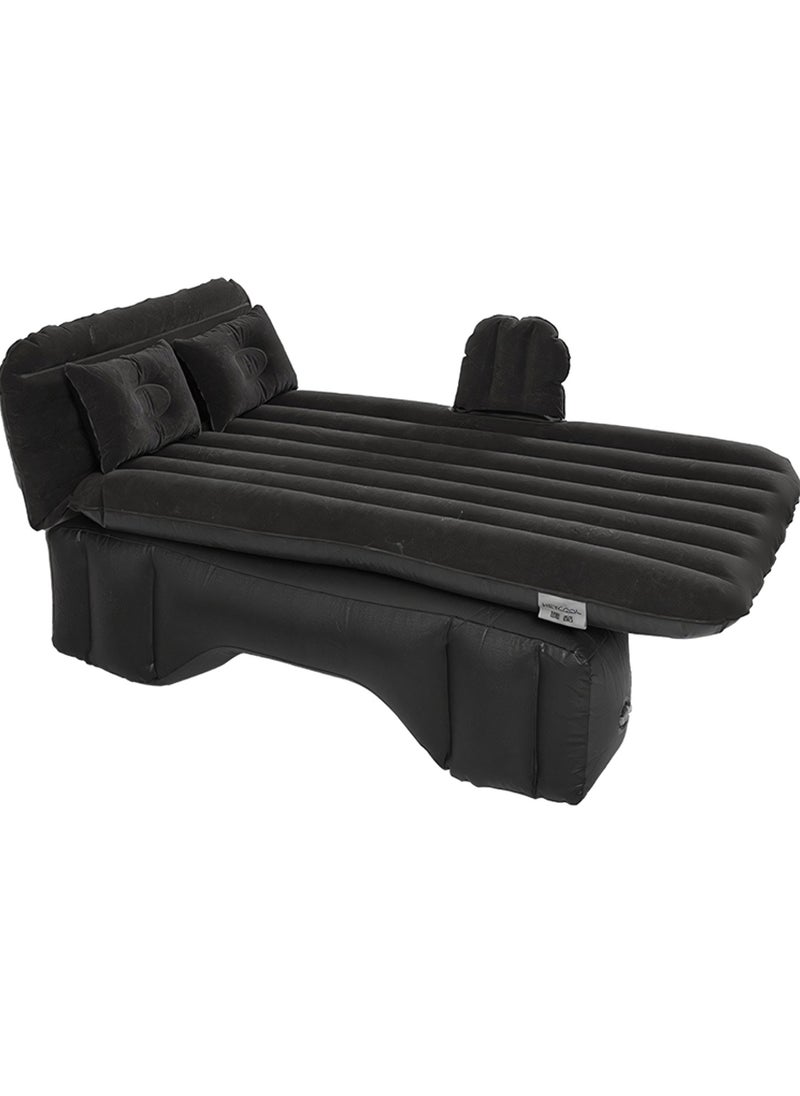 Inflatable Mattress with Pump Portable Outdoor Air Mattress Foldable Single Thickened Flocking Mattress for Outdoor and Home