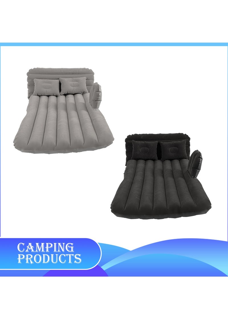 Inflatable Mattress with Pump Portable Outdoor Air Mattress Foldable Single Thickened Flocking Mattress for Outdoor and Home