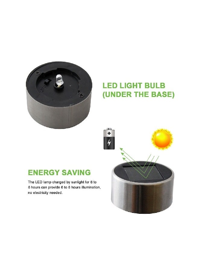 10-Piece LED Solar Outdoor Light White/Clear/Black 36.5x5.5centimeter