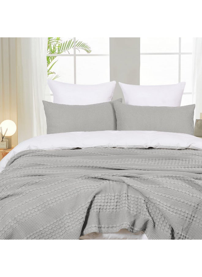 PHF Cotton Waffle Weave Pillowcases Standard Size Set of 2, No Insert, 20