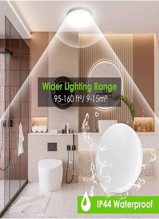 28W LED Ceiling Lights Daylight White 32cm Round Flush Ceiling Lights for Living Room Bedroom Office