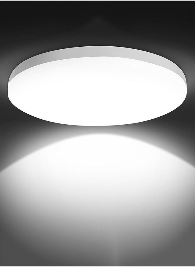 28W LED Ceiling Lights Daylight White 32cm Round Flush Ceiling Lights for Living Room Bedroom Office