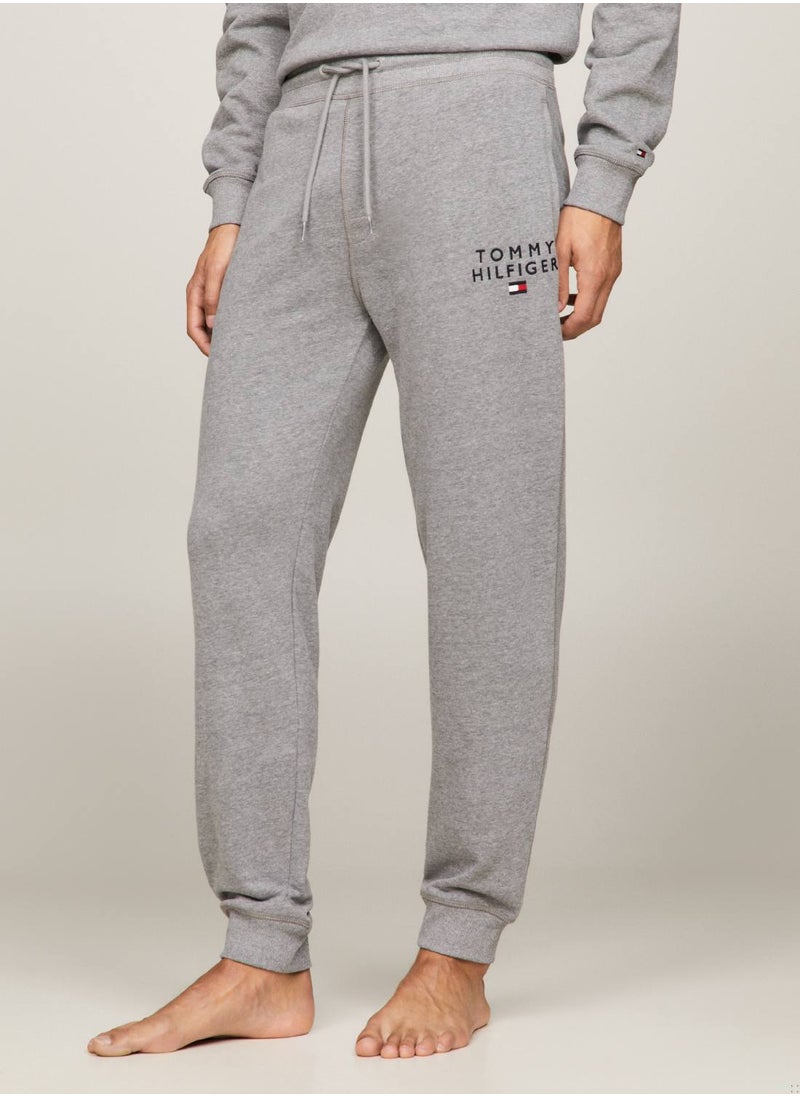 Men's Logo Lounge Joggers - Cotton Blend, Grey