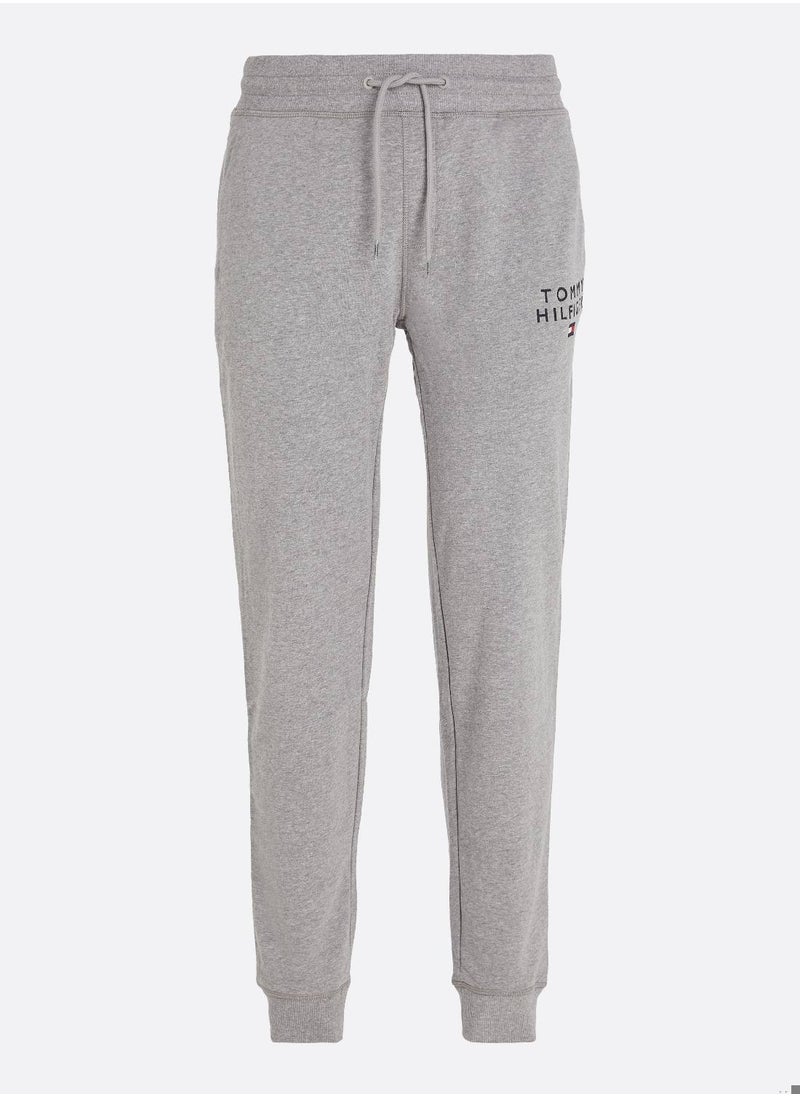 Men's Logo Lounge Joggers - Cotton Blend, Grey