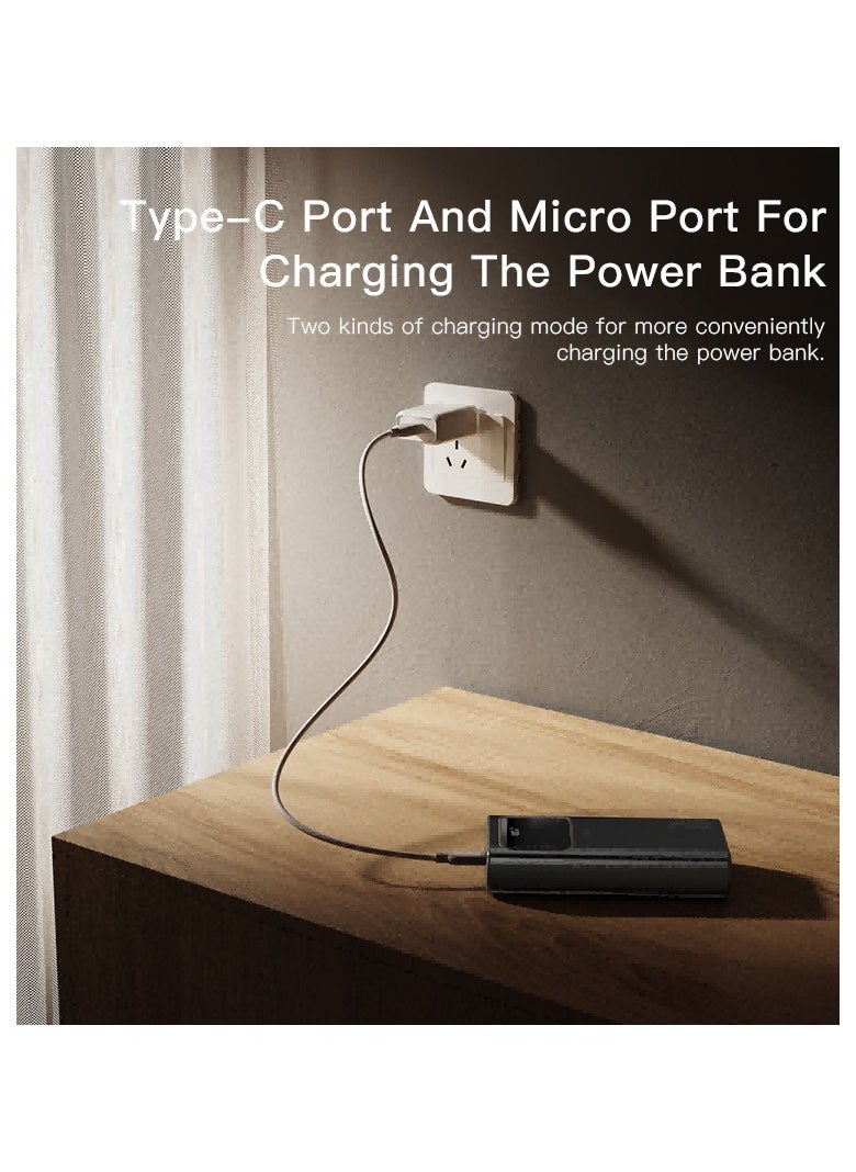 20000mAh power bank | fast charging charger | Yesido power bank |  Type-C and USB power bank | LCD screen power bank | travel-friendly power bank