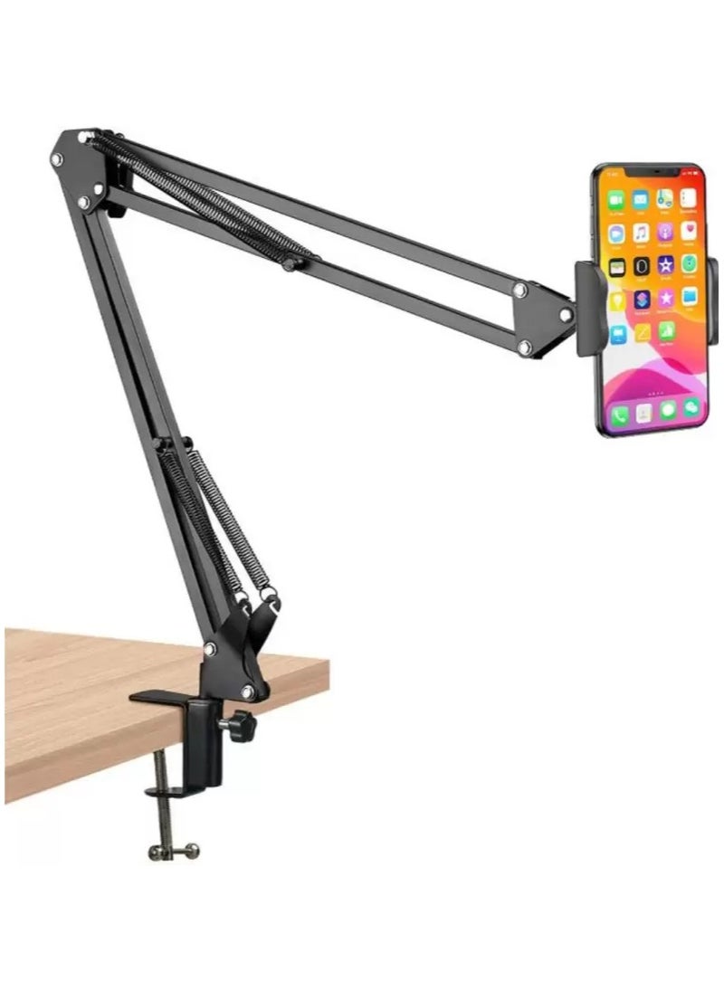 Flexible Arm Smartphone Stand 360° Rotation Anti-Slip Stability Tabletop Bed