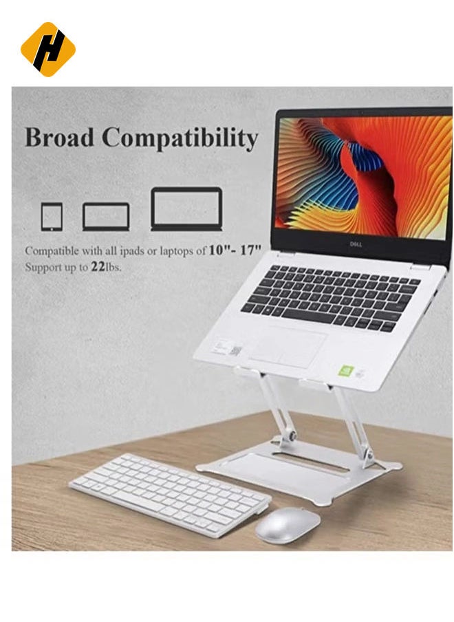 Adjustable Laptop Stand for Desk, Ergonomic Portable Aluminum Laptop Desk Stand