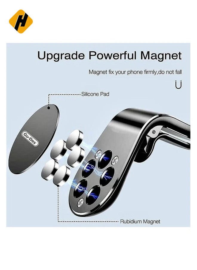 Magnetic Car Phone Holder Air Vent Mount Mobile Magnetic Clip Stand Cradle Compatible with iPhone 12 mini/12/12 Pro/12 Pro Max/11 Pro,S20 S10 S9 A70 Huawei P30 P20 Xiaomi & All Other Phones