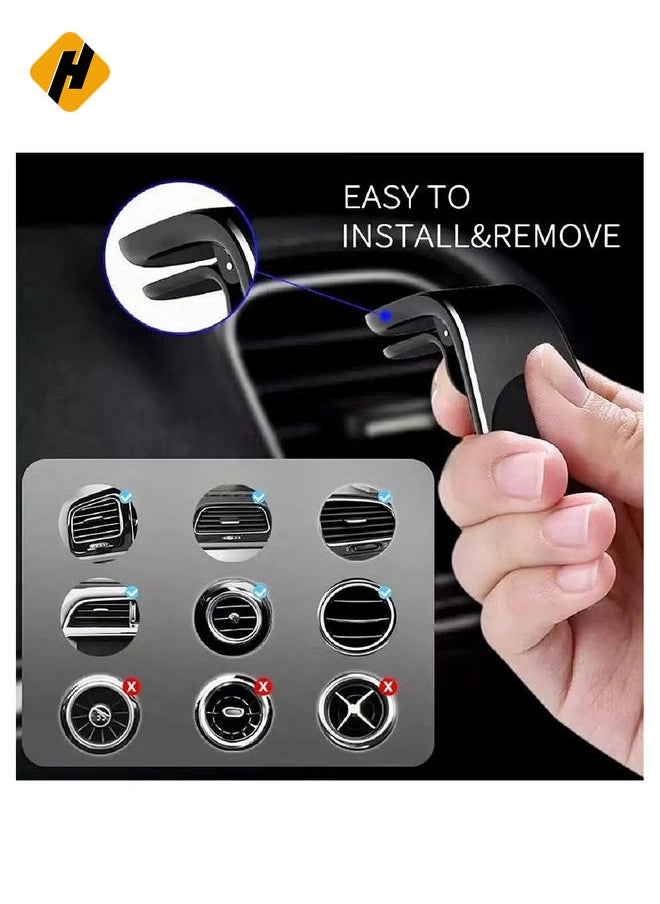 Magnetic Car Phone Holder Air Vent Mount Mobile Magnetic Clip Stand Cradle Compatible with iPhone 12 mini/12/12 Pro/12 Pro Max/11 Pro,S20 S10 S9 A70 Huawei P30 P20 Xiaomi & All Other Phones