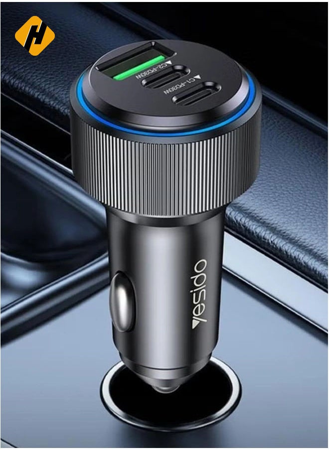 Yesido Y50 Super Fast Charging USB 3.0 USB-C Dual Car Charger