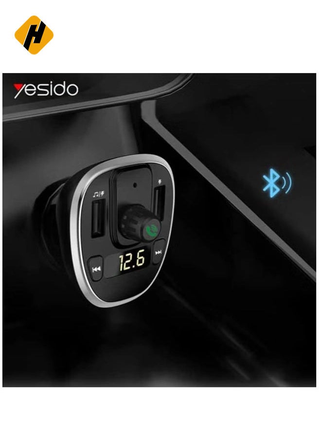 Premium Car Charger With FM Transmitter and Digital Display For Yesido Y39