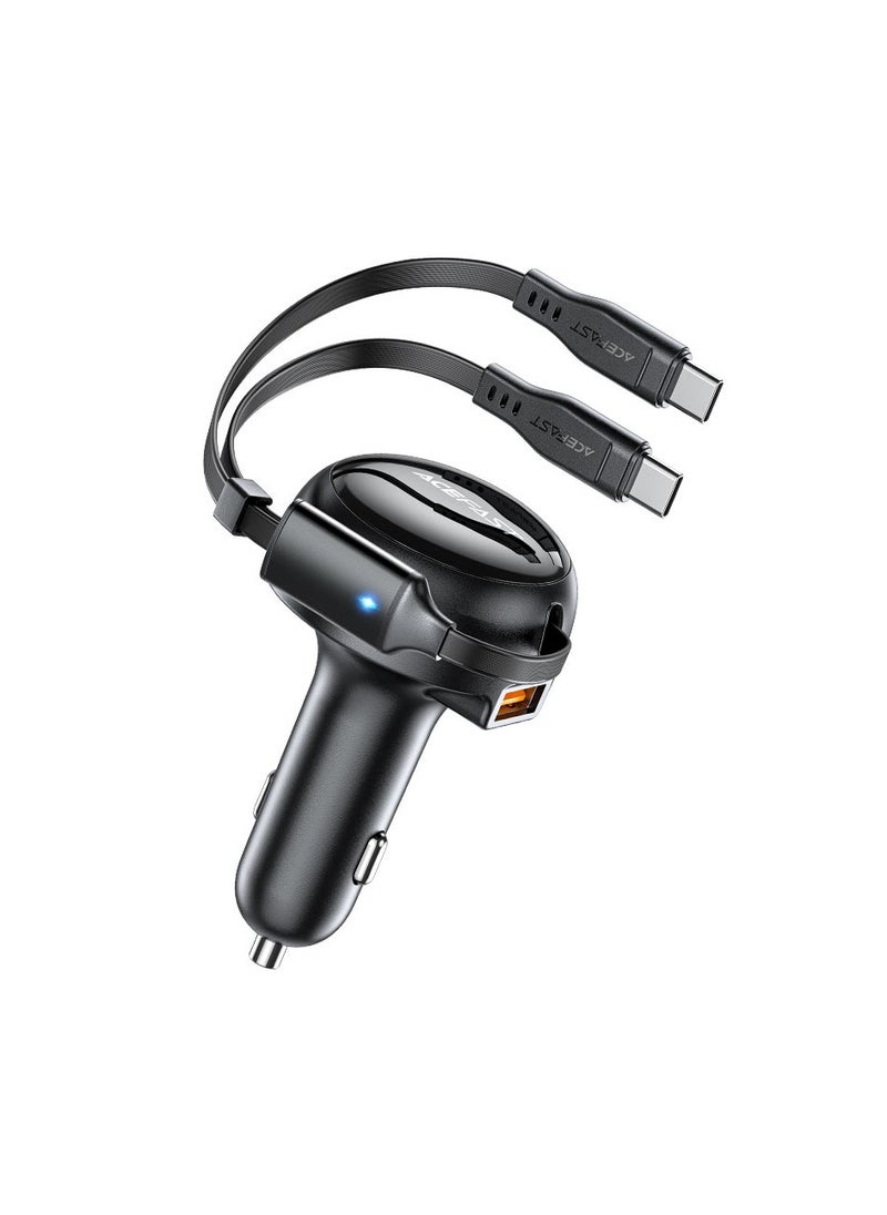 Fast Charge Car Charger B13 - 53W with 2-in-1 Cable