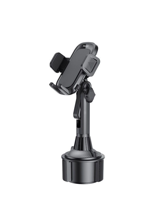 Yesido C195 Mobile Phone Holder Cup Mount | Fits All Smartphones | Durable ABS Design | 360° Rotational Adjustable Spring Clip