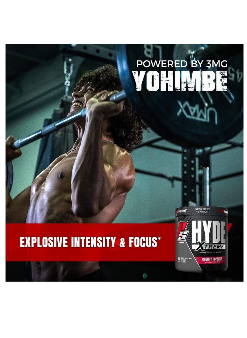 Hyde Xtreme Intense Energy Pre-Workout Powder Blue Razz Blitz 30 Servings