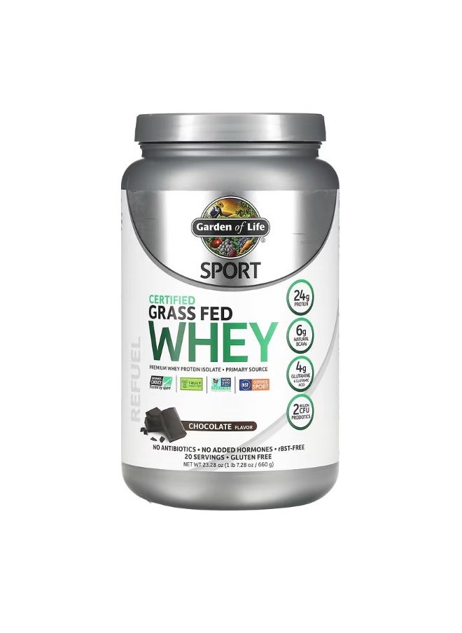 Sport Certified Grass Fed Whey Chocolate 23.28 oz 660 g