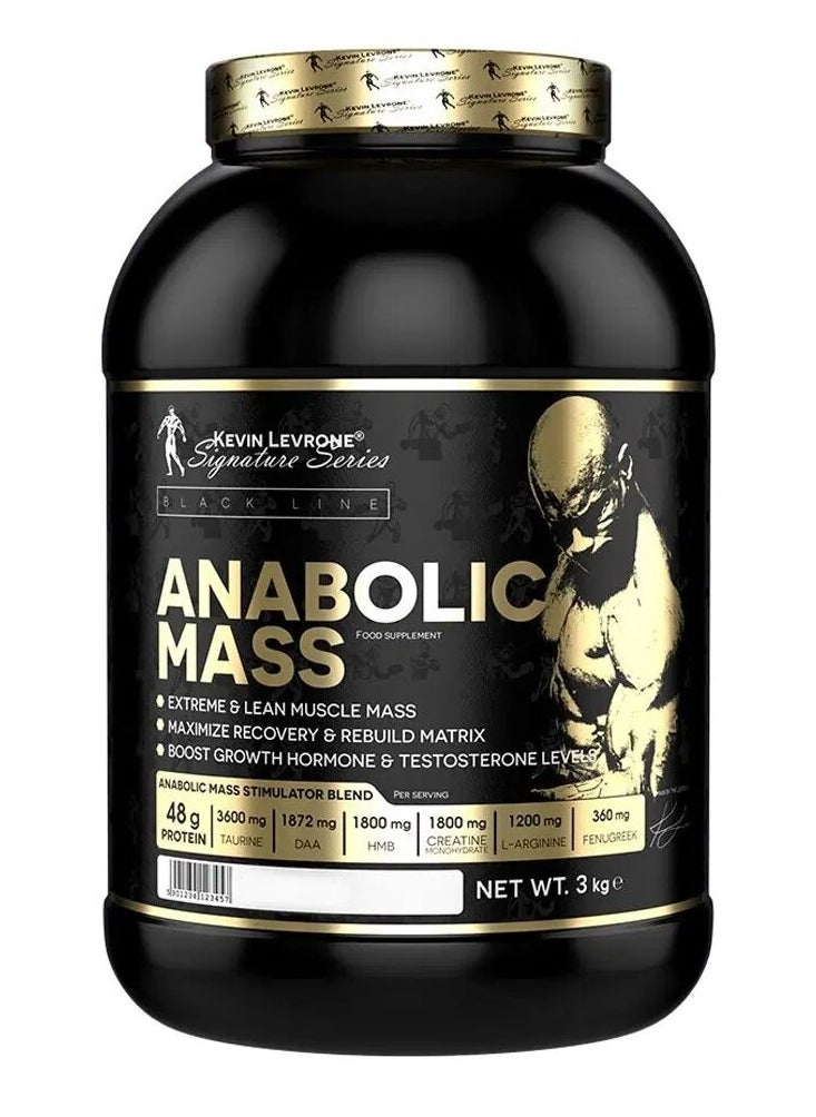 Kevin Levrone, Anabolic Mass, 48g Protein, 3Kg, Banana, 25 Servings