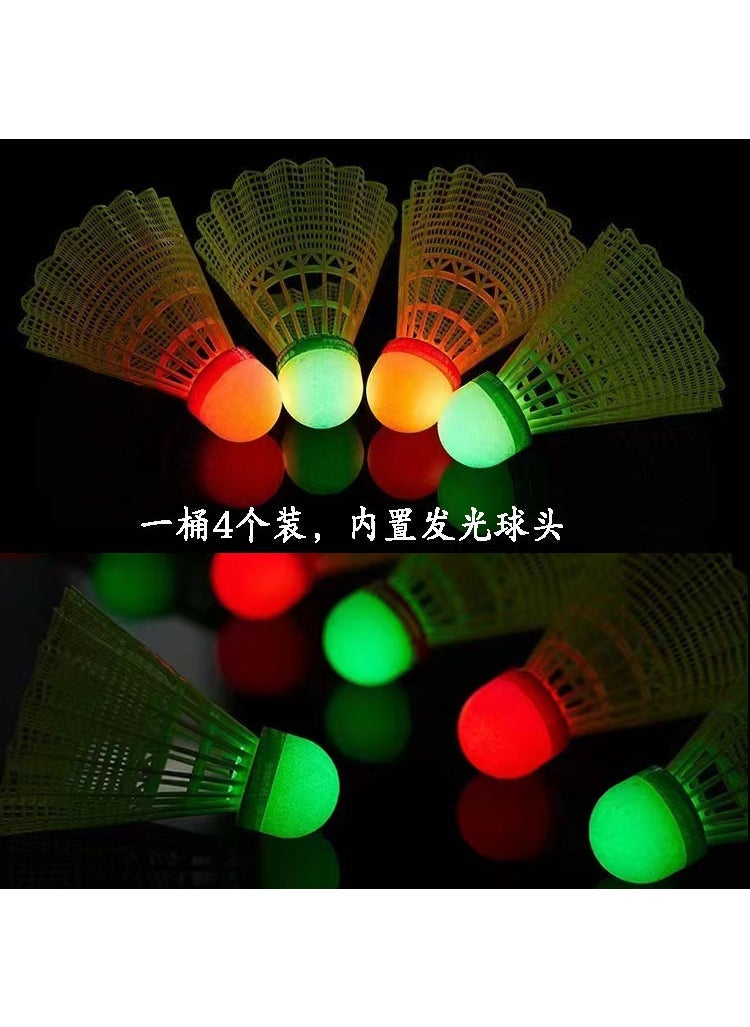 Durable Duck Feather Badminton Shuttlecocks with Lights Luminous ball with lamp (nylon material)