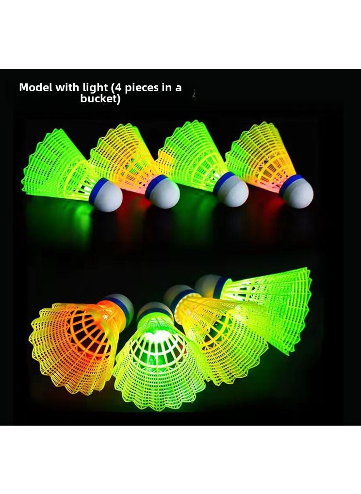 Durable Duck Feather Badminton Shuttlecocks with Lights Luminous ball with lamp (nylon material)